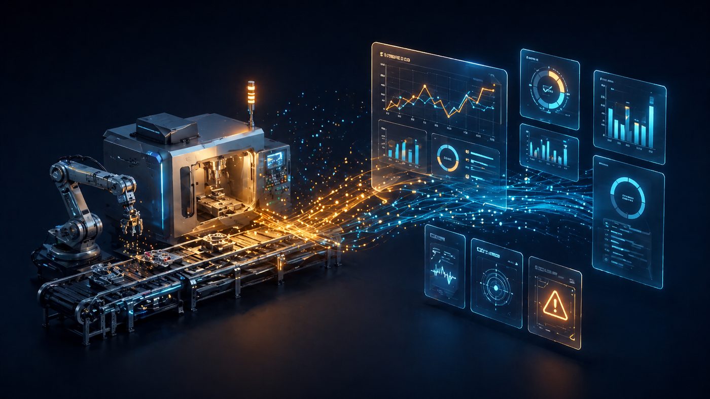 Produktionssteuerung: Maschinendaten in Echtzeit auf Live-Dashboards